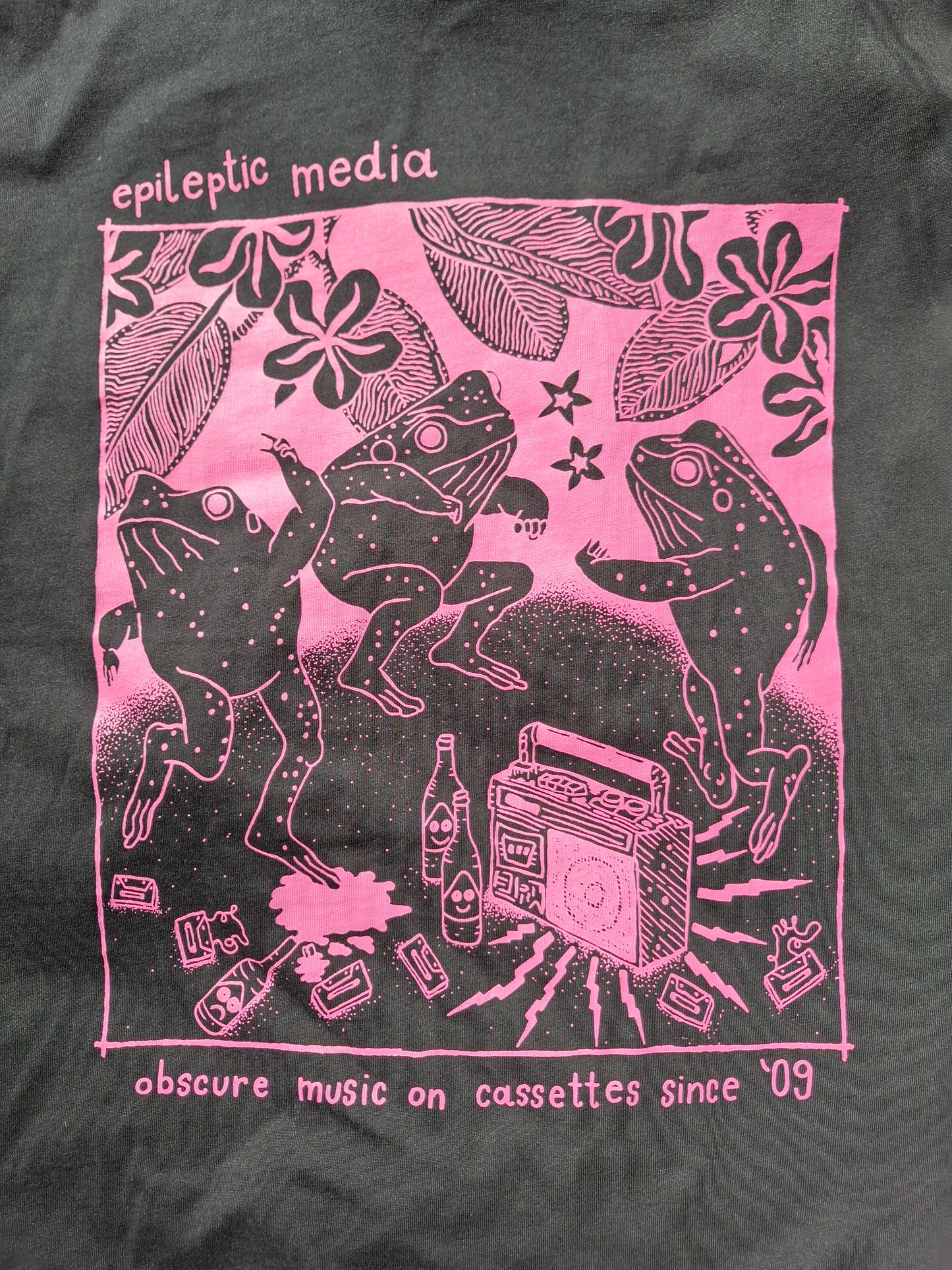 T-shirt *Frog Party 2.0*, Print: Pinky Pink