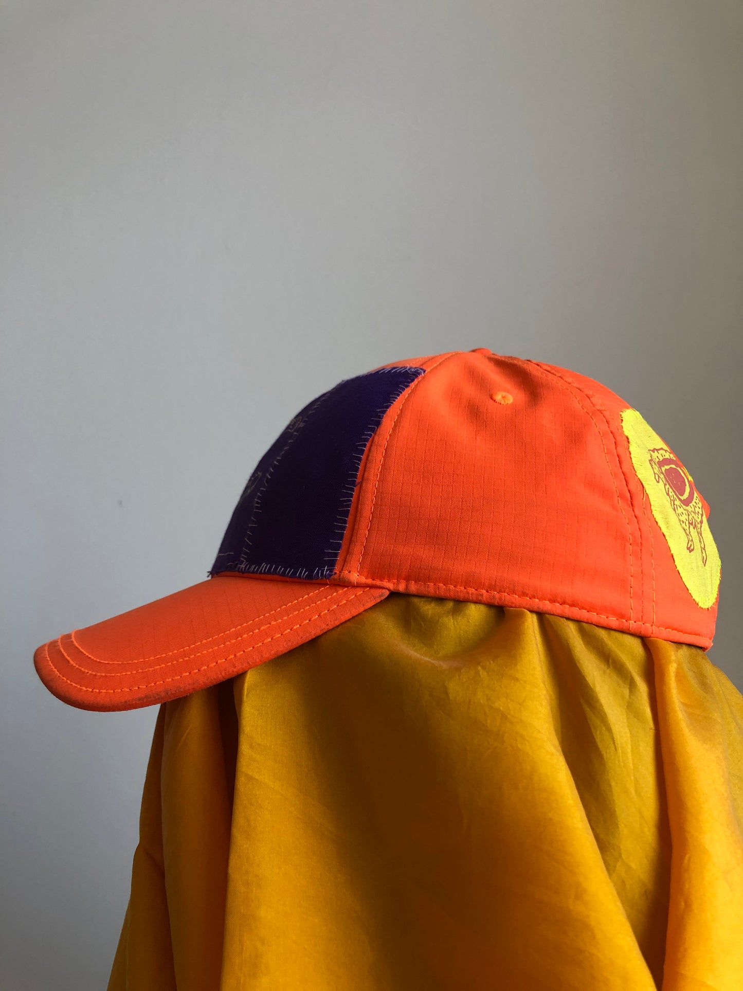 bright orange cap (insect legs)