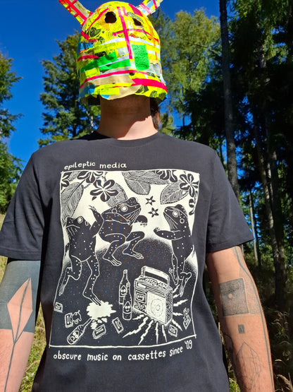 T-shirt *Frog Party 2.0*, Print: Creamy White