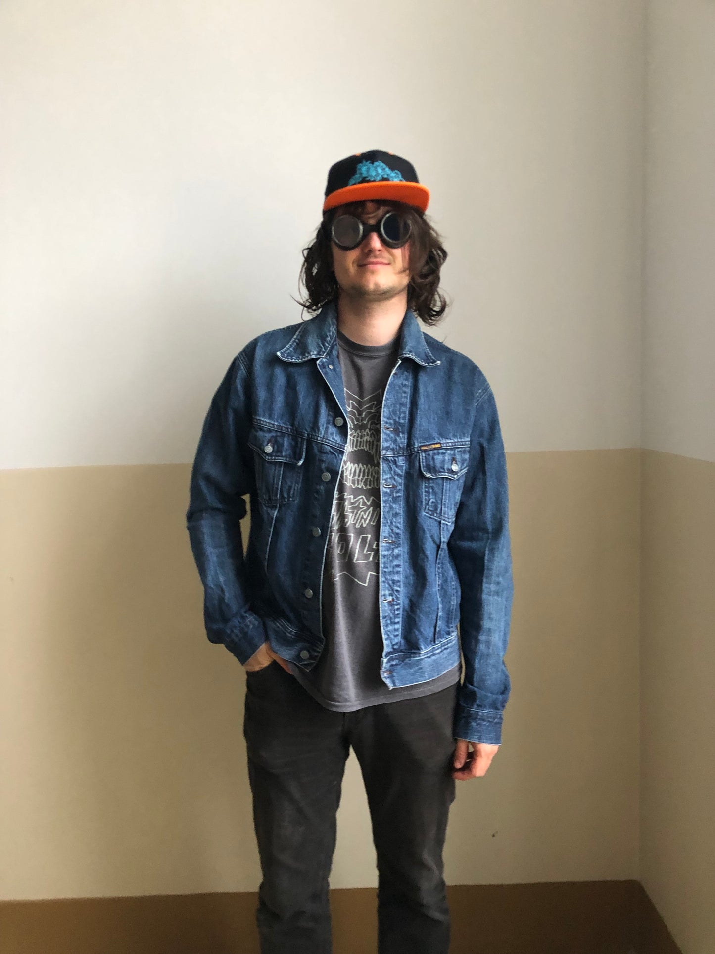 Jeans-Jacket (2nd hand) with Back Patch
