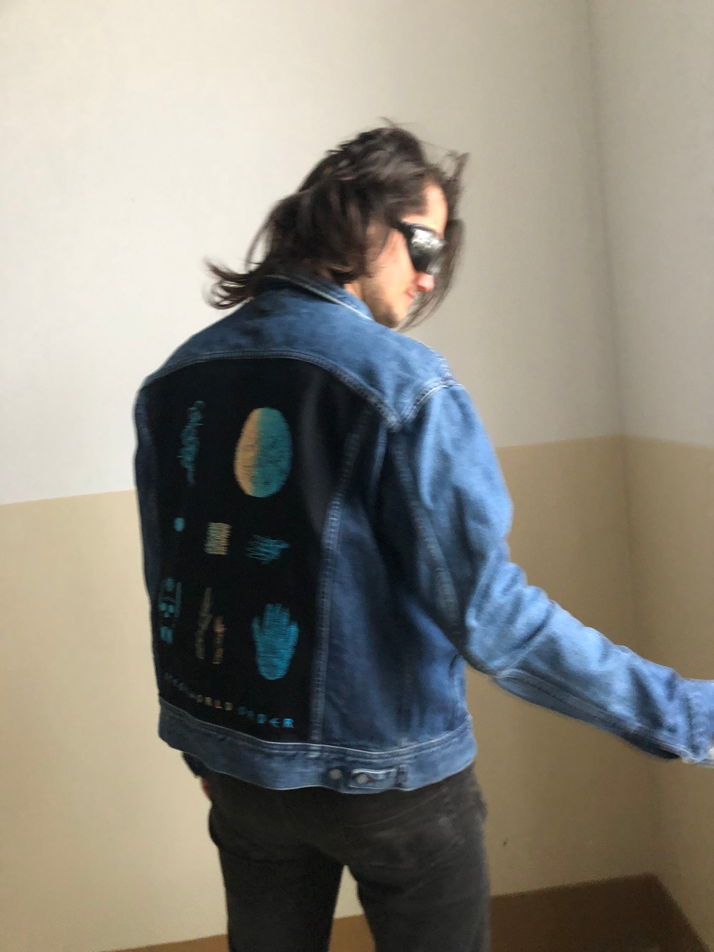 Jeans-Jacket (2nd hand) with Back Patch