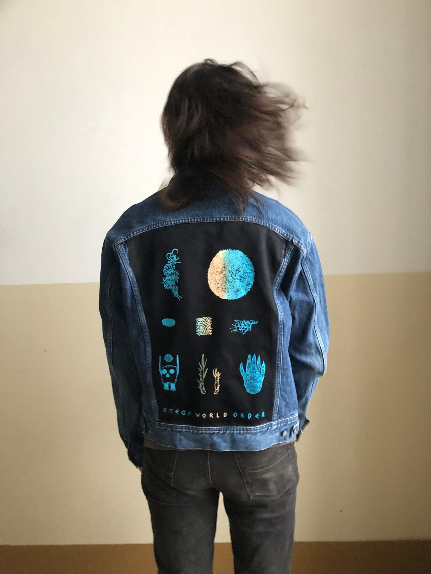 Jeans-Jacket (2nd hand) with Back Patch