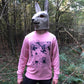 Sweater *Frog Party* vanilla/canyon pink