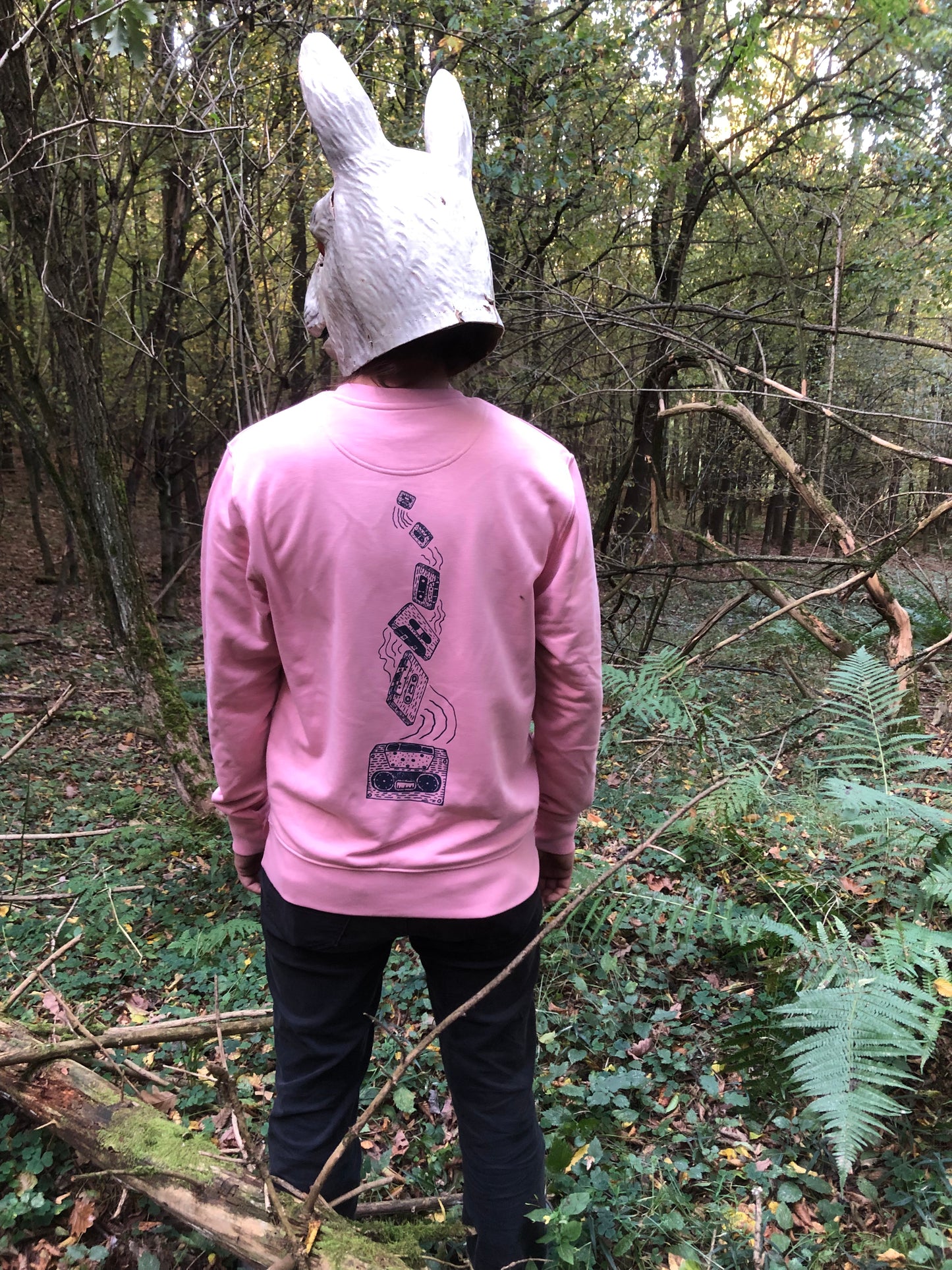 Sweater *Frog Party* vanilla/canyon pink