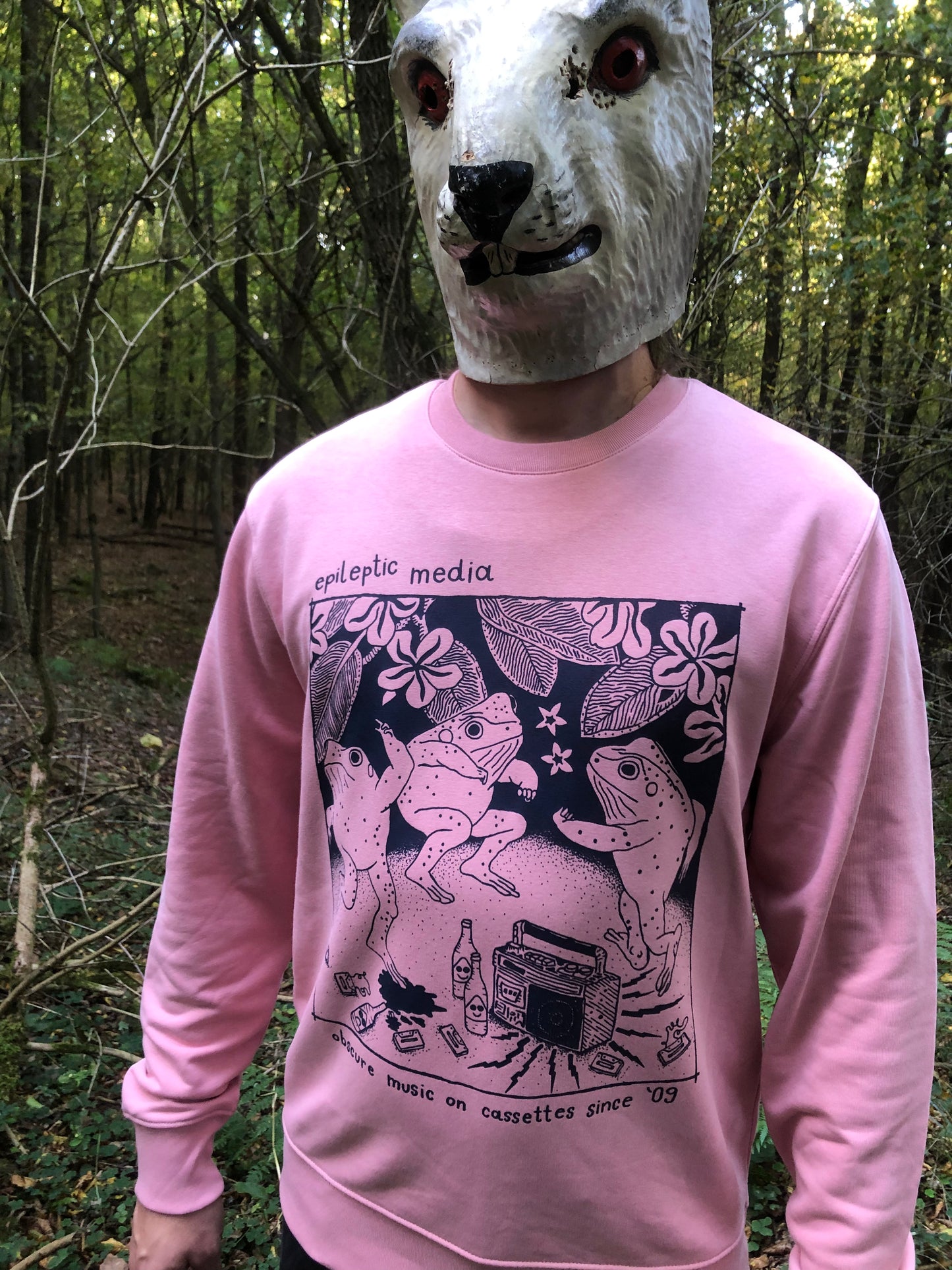 Sweater *Frog Party* vanilla/canyon pink