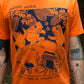T-shirt *Frog Party* bright orange/heather grey