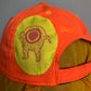 bright orange cap (insect legs)