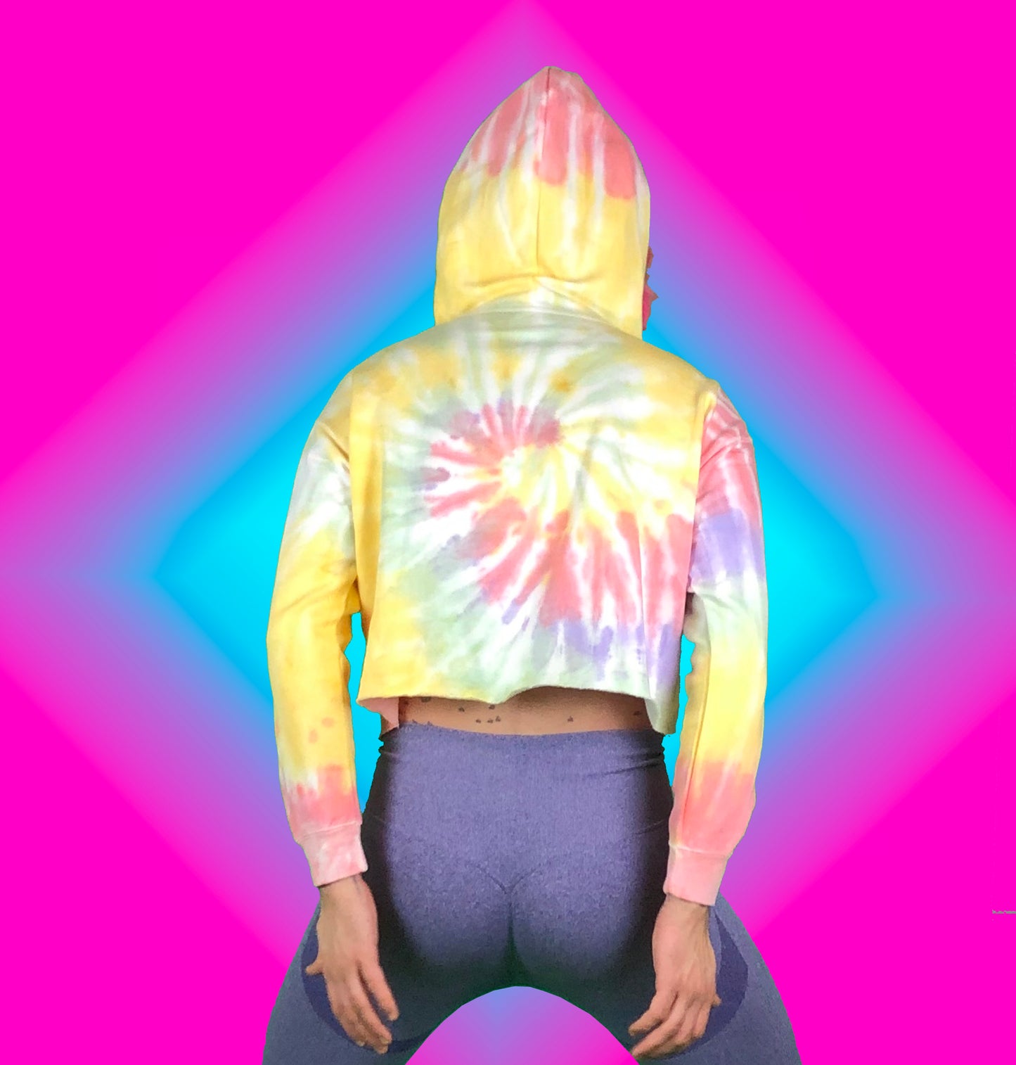 Spiralcoloured Hoodie "DEPRESSED CAT"