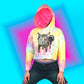 Spiralcoloured Hoodie "DEPRESSED CAT"