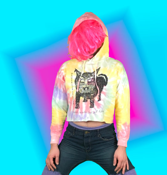 Spiralcoloured Hoodie "DEPRESSED CAT"